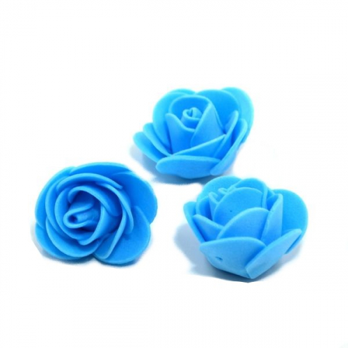 Роза 2.5см фоамиран темно-голубая (100шт)
