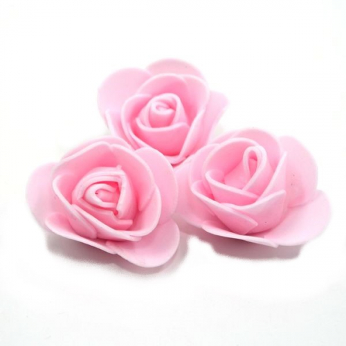 Роза 3,5см фоамиран розовая(100шт)