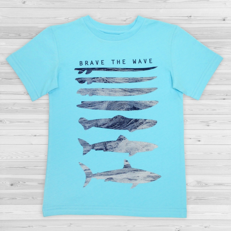 Футболка 3110-070 бирюза \brave the wave