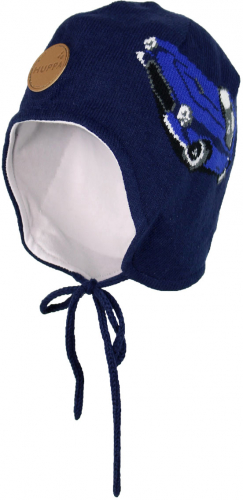 Вязаная детская шапка SILBY, тёмно      синий 10086, размер M