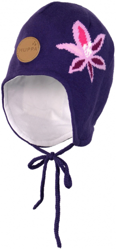 Вязаная шапка для малышей SILBY, тёмно     лилoвый 10073, размер S