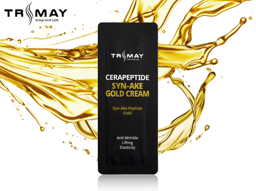 Trimay Пробник Омолаживающий крем с керамидами и пептидом змеиного яда Cerapeptide Syn-Ake Gold Cream, 1 ml