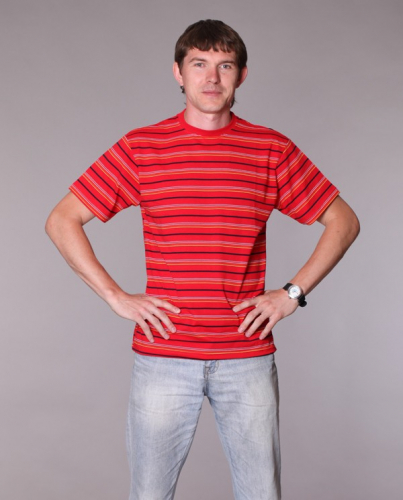 mf-1104 футболка полоска красный
