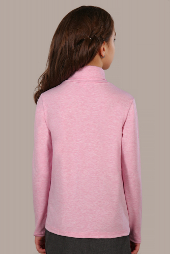 Джемпер для девочки с длинным рукавом Светло-розовый меланж