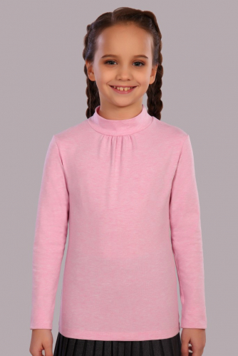 Джемпер для девочки с длинным рукавом Меланж светло-розовый