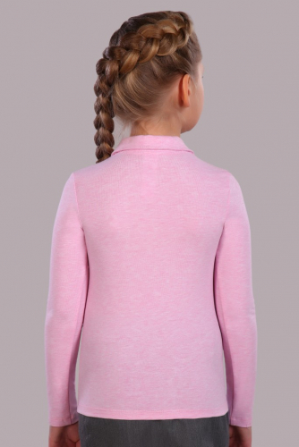 Джемпер для девочки с длинным рукавом Меланж светло-розовый