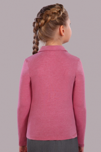 Джемпер для девочки с длинным рукавом Меланж пурпурный
