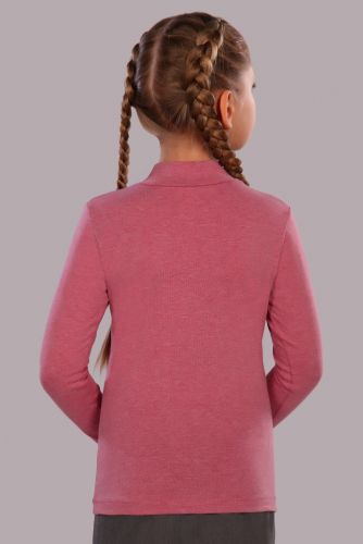 Джемпер для девочки с длинным рукавом Меланж пурпурный