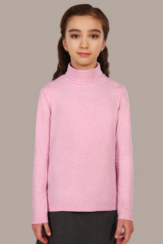 Джемпер для девочки с длинным рукавом Светло-розовый меланж