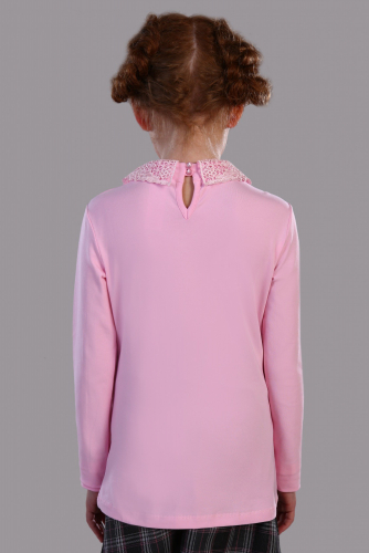 Джемпер для девочки с длинным рукавом Светло-розовый