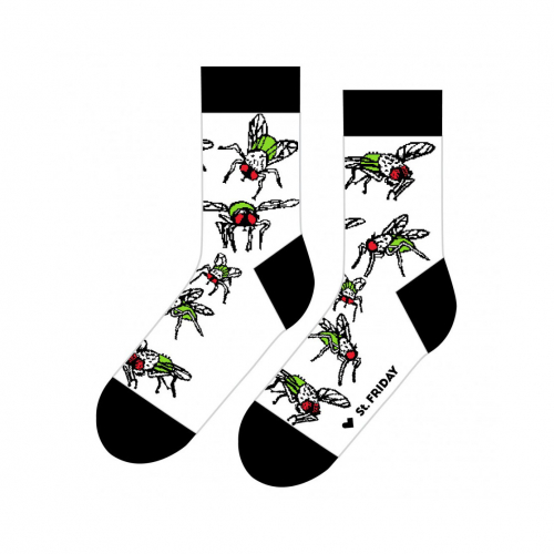 Носки unisex St. Friday Socks МУХА БЕЛЫЕ