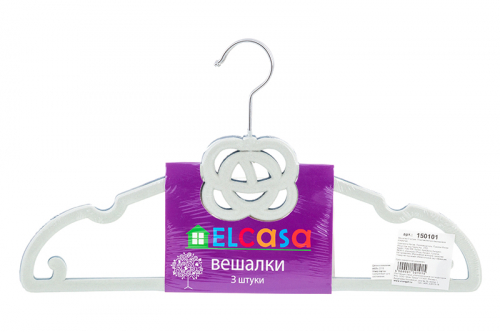 Набор вешалок 3 шт. роза 40*0,5*22 см с перек. с крюч.д/юбок 