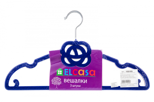Набор вешалок 3 шт. роза 40*0,5*22 см с перек. с крюч.д/юбок 