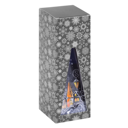 Свеча ручной работы «Ночной город», в форме пирамиды новогодний подарок
