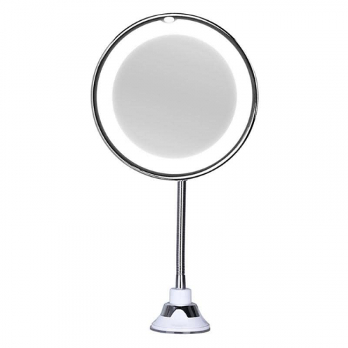 Косметическое зеркало на вакуумной присоске и подсветкой My Fold Jin Ge Mirror