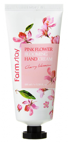 Крем для рук с цветком вишни Pink flower blooming hand cream cherry blossom 100ml