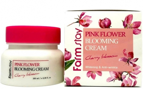 Крем для лица с экстрактом цветов вишни Pink flower blooming cream cherry blossom 100мл