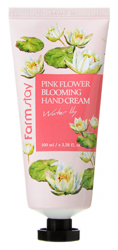Крем для рук с водяной лилией Pink flower blooming hand cream water lily 100ml