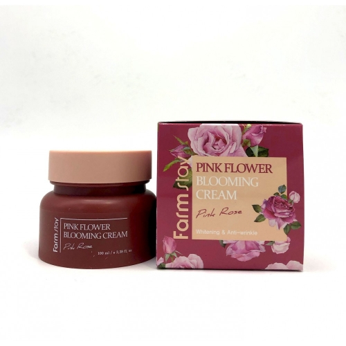 Крем для лица с экстрактом розы Pink flower blooming cream pink rose, 100 ml