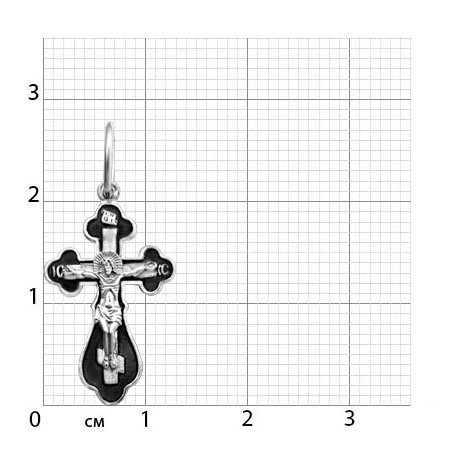 1-023-3 крест из серебра частично черненый штампованный