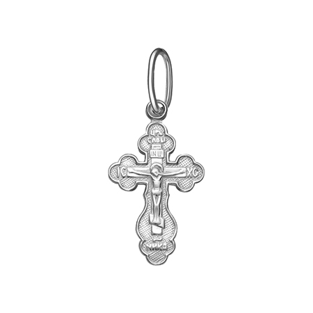 1-239-1 крест из серебра штампованный белый