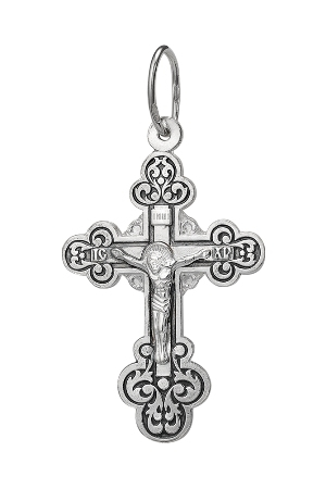1-230-3 крест из серебра частично черненый штампованный
