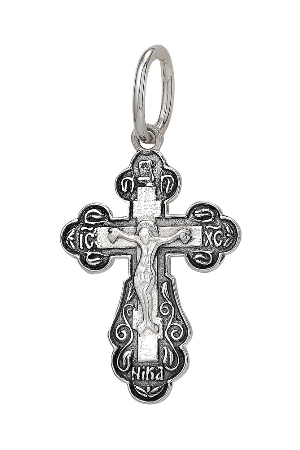 1-225-3 крест из серебра частично черненый штампованный