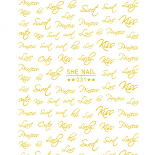 Наклейки She Nail №031-золото