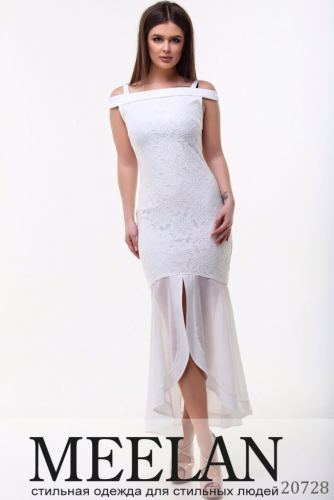 Женское платье 20728 белый