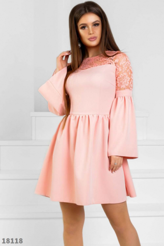 Женское платье 18118 розовый