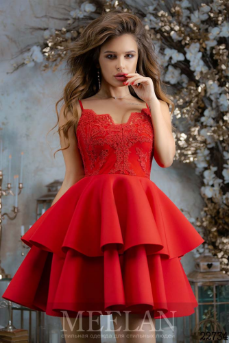 Женское платье 22734 красный