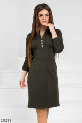 Женское платье 18111 оливковый