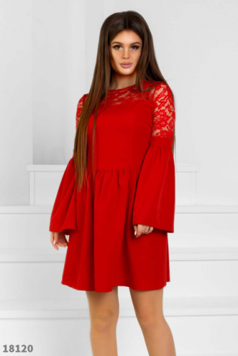 Женское платье 18120 красный