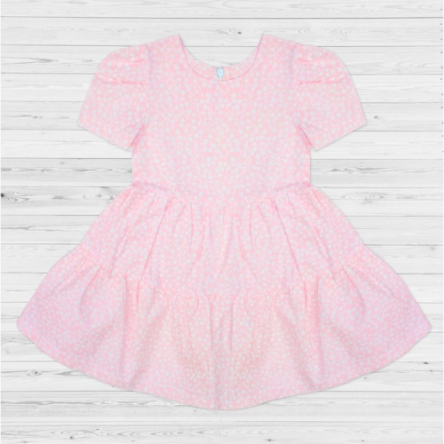 Платье 2281-187 розовый/цветочек