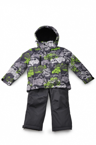 Куртка+п/к мал. детск. SNOWEST SB501-2 серый/салатовый