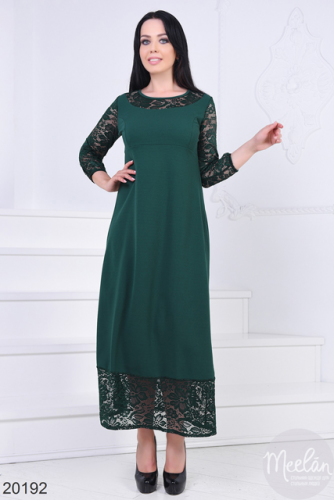 Женское платье 20192 темный зеленый