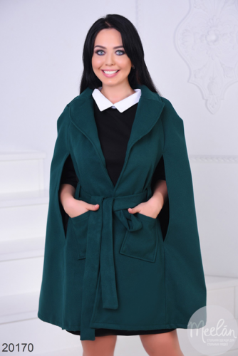 Женское пальто 20170 темный зеленый
