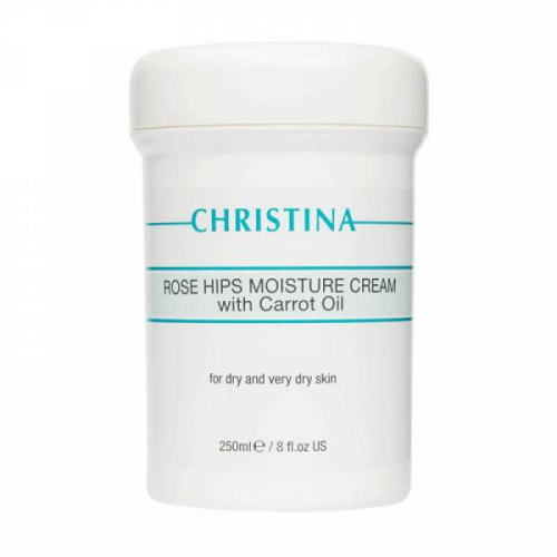 CHR114, Rose Hips Moisture Cream with Carrot Oil  - Увлажняющий крем с маслом шиповника и морковным маслом., 250, Christina