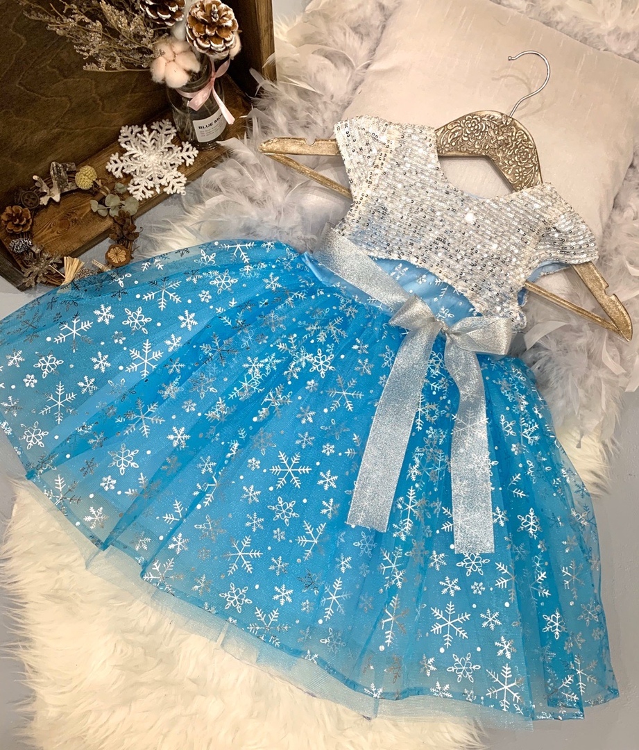 Платье Снежинка для девочки на новый