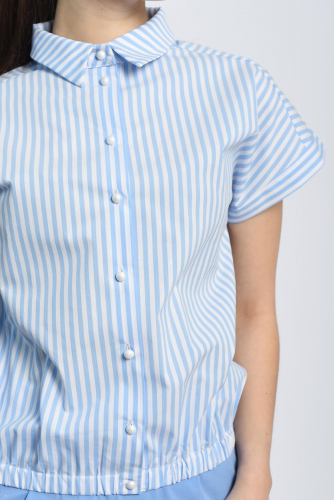 #86751 Рубашка (FANTOSH) Голубая полоска