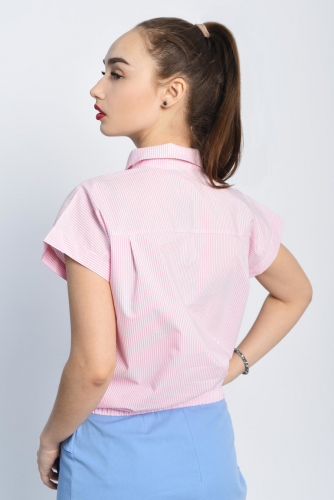 #86750 Рубашка (FANTOSH) Розовая полоска