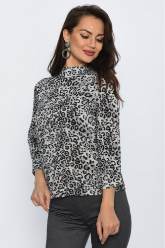 #86597 Блуза (FANTOSH) Серый леопард