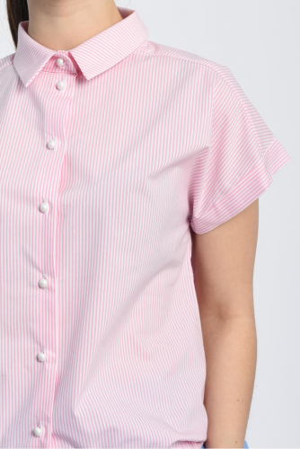 #86750 Рубашка (FANTOSH) Розовая полоска
