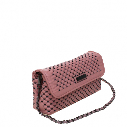 См. описание. Эффектная женская сумочка через плечо Tinel_Longeil из натуральной кожи розового цвета.