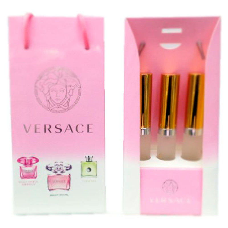 Подарочный набор versace. Подарочный набор Versace, 3 x 25 ml. Парфюмерный набор Versace 3. Набор Версаче 3х25 мл. Женский. Версаче духи набор.