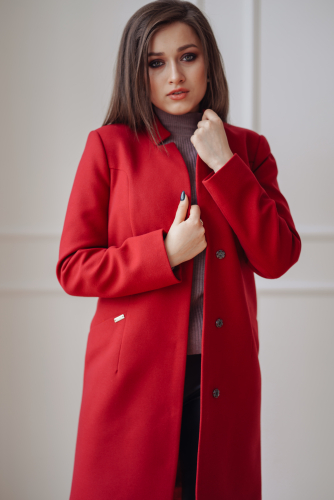 Пальто 20650  (красный)