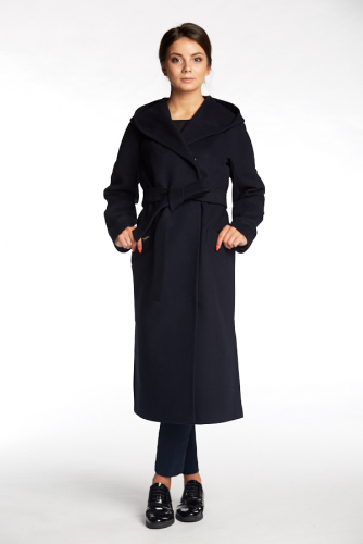 Пальто женское демисезонное 20150  (темно-синий)