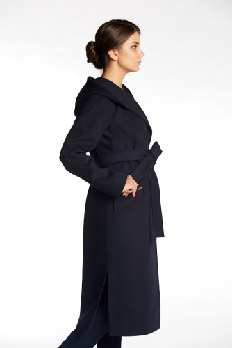 Пальто женское демисезонное 20150  (темно-синий)
