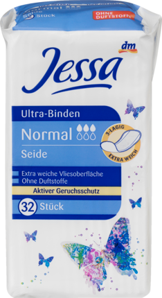Jessa Ultra Normal Seide Гигиенические Прокладки Экстра мягкие с защитой от запаха, 32 шт