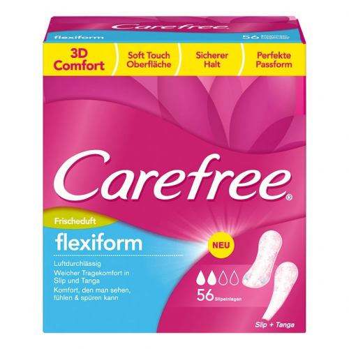 Carefree Прокладки ежедневные flexiform, 56 шт